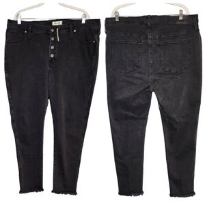 NWT‎ Madewell 20P 10" High-Rise Skinny Jeans Berkeley Black Button Fly Size 35P